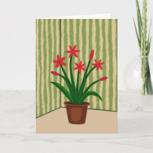 Moederdag Plant Kaart met Bloemen (Voorkant)
