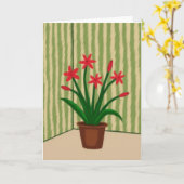 Moederdag Plant Kaart met Bloemen (Gele Bloem)
