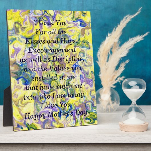 Moederdag Plaque met gedicht Fotoplaat (Zijkant)