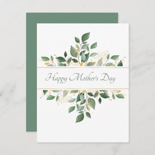 Moederdag plat kaartje (Voorkant / Achterkant)