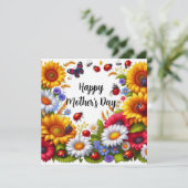 Moederdag Plat Wenskaart Kaart (Staand voorkant)