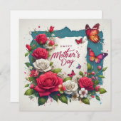 Moederdag Platte Kaart (Voorkant / Achterkant)