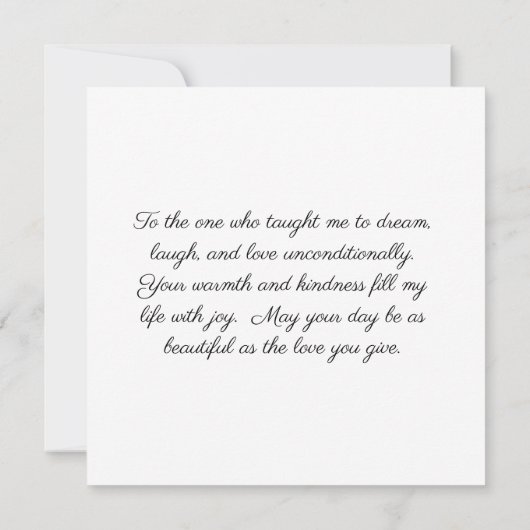 Moederdag Platte Kaart (Achterkant)