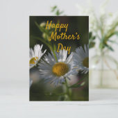 Moederdag platte kaart-Daisy Kaart (Staand voorkant)
