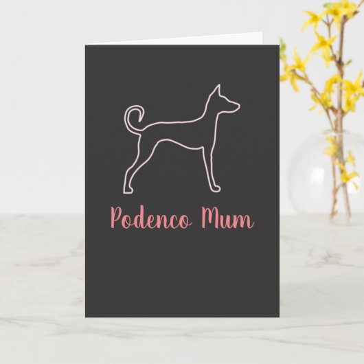  Moederdag "Podenco Ma" Kaart (Gele Bloem)