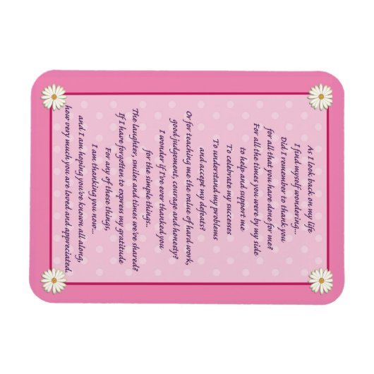 Moederdag Poem Magneet (Horizontaal)