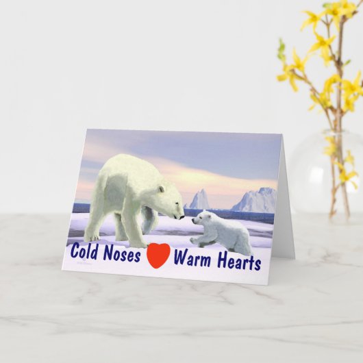 Moederdag - Polair Beer Kaart (Gele Bloem)