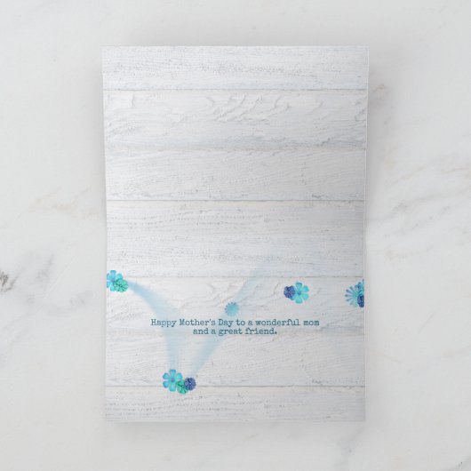 moederdag polka dot ribbon kaart (Binnen)