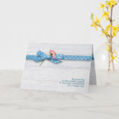 moederdag polka dot ribbon kaart (Gele Bloem)