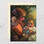  Moederdag Portret, Baby shower Kaart (Voorkant / Achterkant)