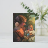  Moederdag portret, mama en Baby Briefkaart (Staand voorkant)