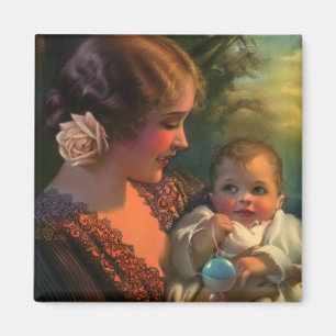  Moederdag portret, mama en Baby Magneet