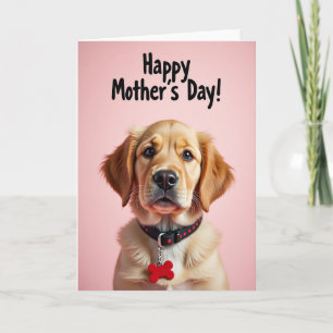 Moederdag Portretkaart Gouden Hond Kaart