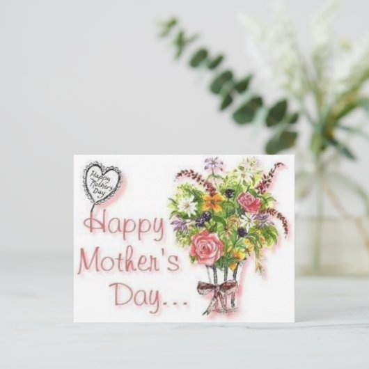 Moederdag Post Kaart (Staand voorkant)