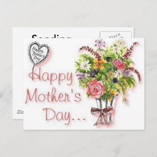 Moederdag Post Kaart (Voorkant / Achterkant)