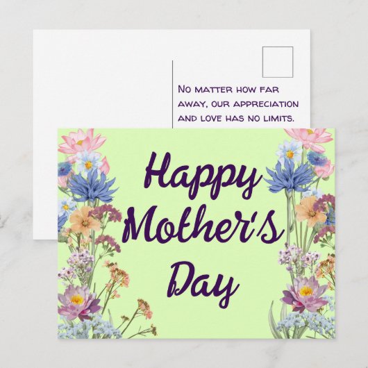 Moederdag Post Kaart (Voorkant / Achterkant)