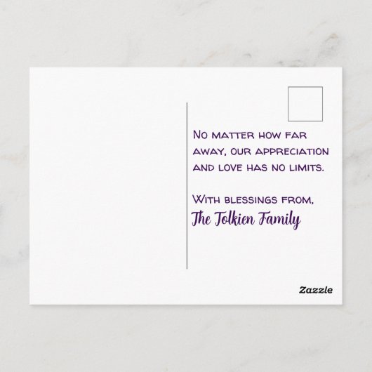 Moederdag Post Kaart (Achterkant)