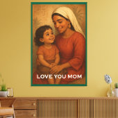 Moederdag-poster Canvas Afdruk (Insitu (Woonkamer))