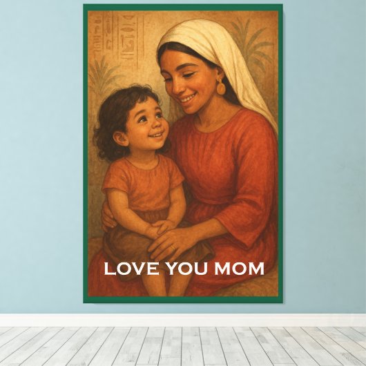 Moederdag-poster Canvas Afdruk (Insitu (Houten vloer))