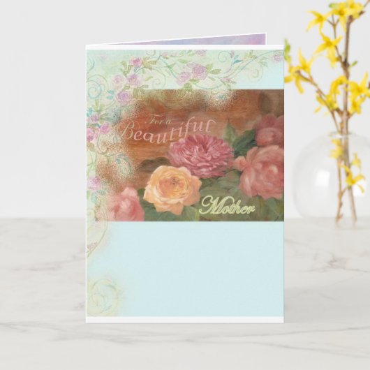 Moederdag prachtige illustratie groeten kaart (Gele Bloem)