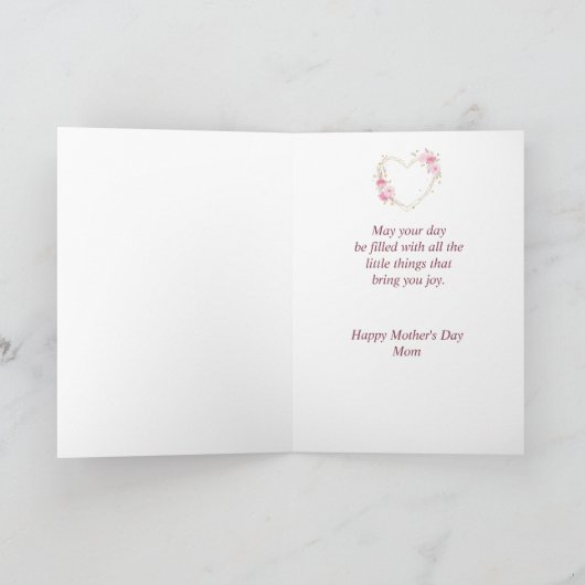 Moederdag Prachtige Moeder Waterverf Kaart (Binnen)