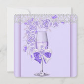 Moederdag Pretty Lilac Rose Champagne Brunch 2C Kaart (Achterkant)