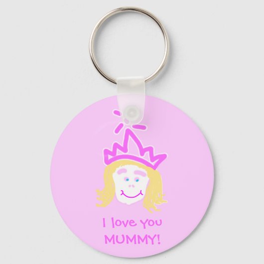 Moederdag Princess keyring Sleutelhanger (Voorkant)