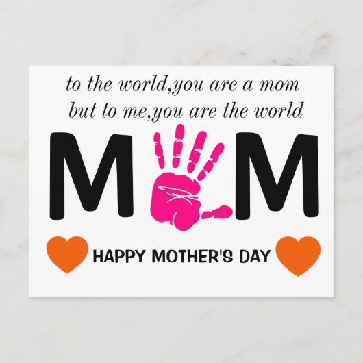 Moederdag Printables Briefkaart (Voorkant)