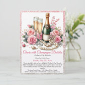 Moederdag - Proost met champagnebubbels Kaart (Staand voorkant)