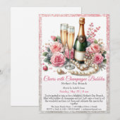 Moederdag - Proost met champagnebubbels Kaart (Voorkant / Achterkant)