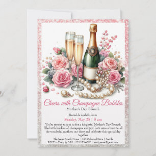 Moederdag - Proost met Champagnebubbels Kaart
