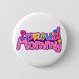 moederdag Proud mammie Ronde Button 5,7 Cm