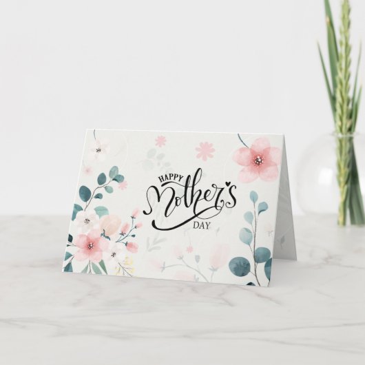 Moederdag Proverbs 31 Bijbel - Roze - Floral Feestdagen Kaart (Voorkant)