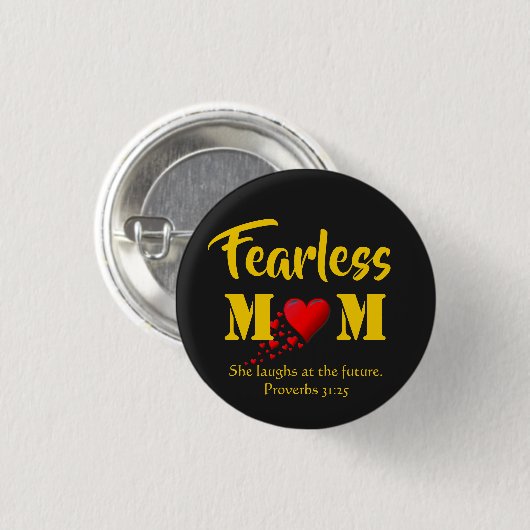 Moederdag Proverbs 31 FEARLESS Birthday Ronde Button 3,2 Cm (Voorkant /achterkant)