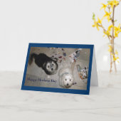 Moederdag puppykaart kaart (Gele Bloem)
