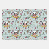 Moederdag Queen Bee, Honingraat en Bloemen Foto Inpakpapier Vel (Voorkant)