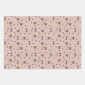 Moederdag Queen Bee, Honingraat en Bloemen Foto Inpakpapier Vel (Voorkant 2)