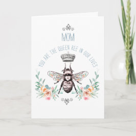 Moederdag Queen Bijengroet Kaart