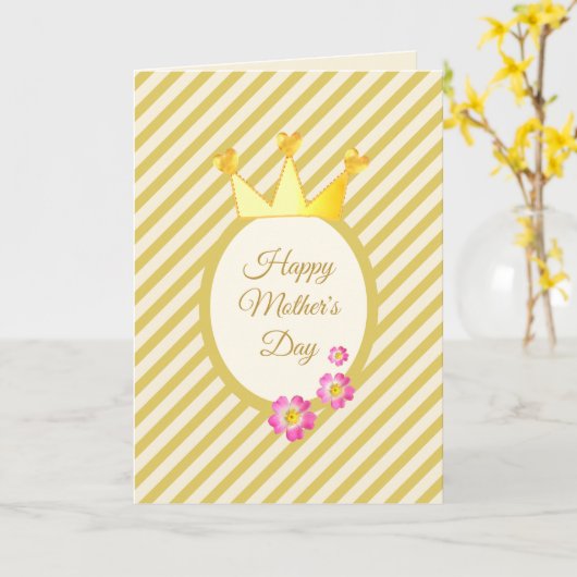 Moederdag Queen Kaart (Gele Bloem)