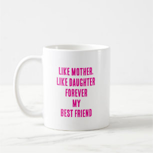 Moederdag Quote Gift Mama Daughter Hot Pink Koffiemok