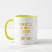 Moederdag Quote Mama Dochter Zonnebloem Geel Mok (Links)