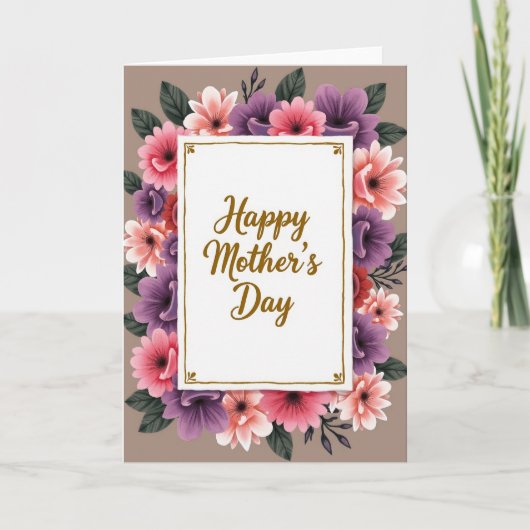 Moederdag Rechthoekige Bloemkaart Kaart (Voorkant)