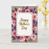 Moederdag Rechthoekige Bloemkaart Kaart (Gele Bloem)