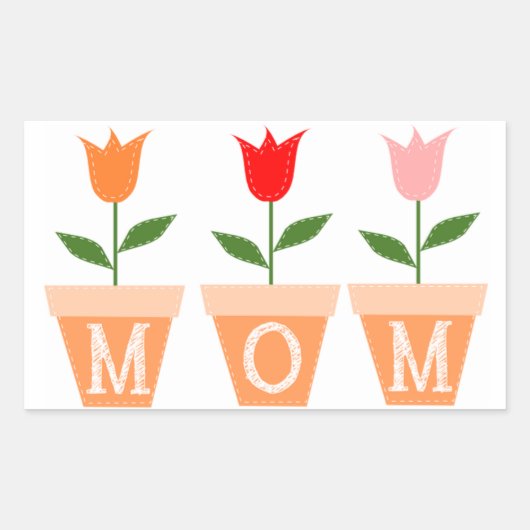 Moederdag Rechthoekige Sticker (Voorkant)