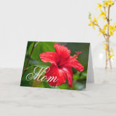 Moederdag Red Hibiscus Tropical Flower Floral Kaart (Gele Bloem)