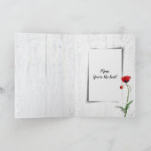 Moederdag Red Poppy Flowers Kaart (Binnen)