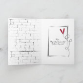 Moederdag Red Poppy op Brick Kaart (Binnen)