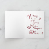 Moederdag - Red Rose - Bichon Frise Puppy Kaart (Binnen)