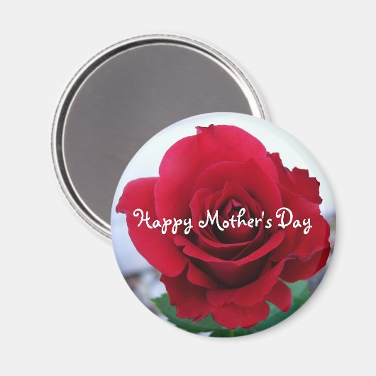 Moederdag Red Rose Magneet (Voorkant / Achterkant)