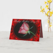 Moederdag Red Rose Wenskaart Kaart (Gele Bloem)